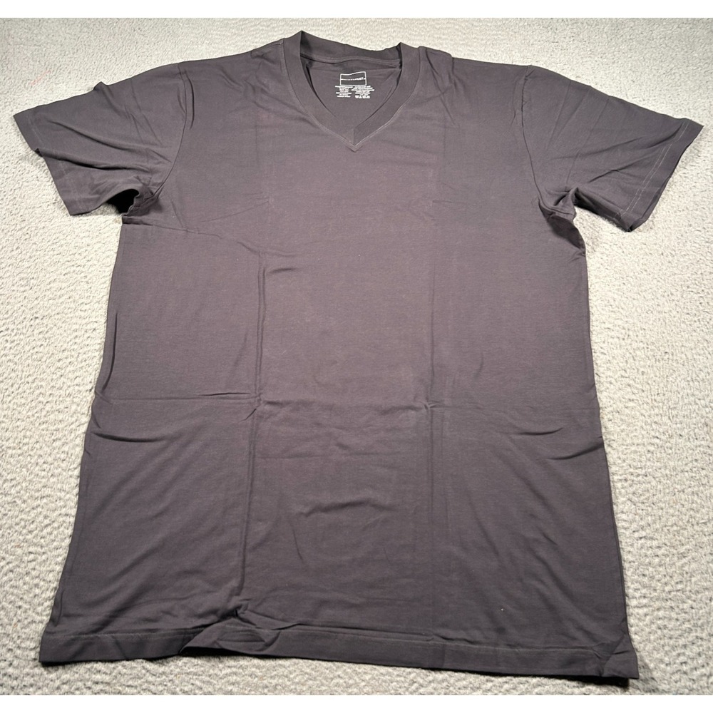 King's Court Shirt Mens 2XL Black Stretch Casual Comfort Short Sleeve V Neck Tee